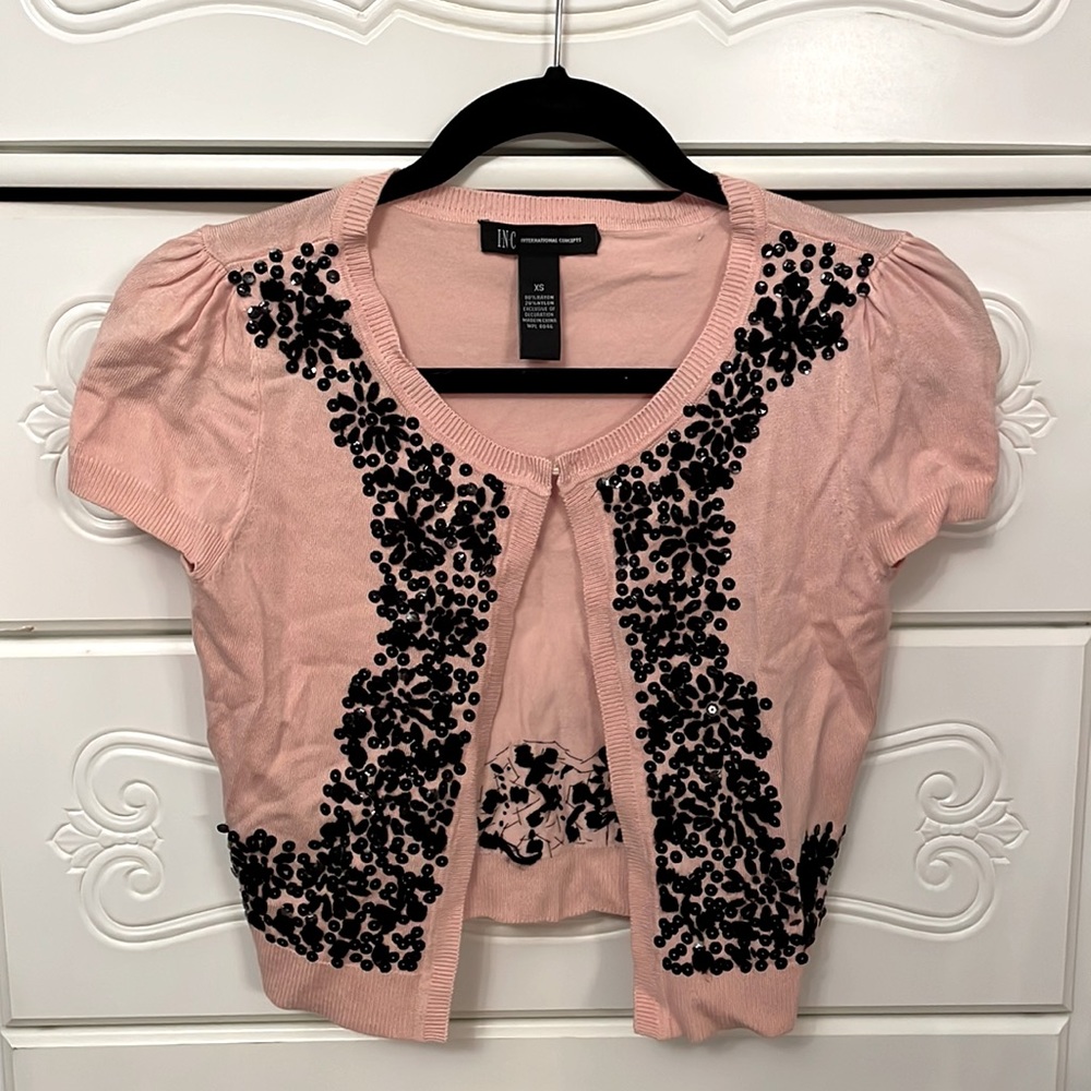 I.N.C. XS knit sweater with sequin detail